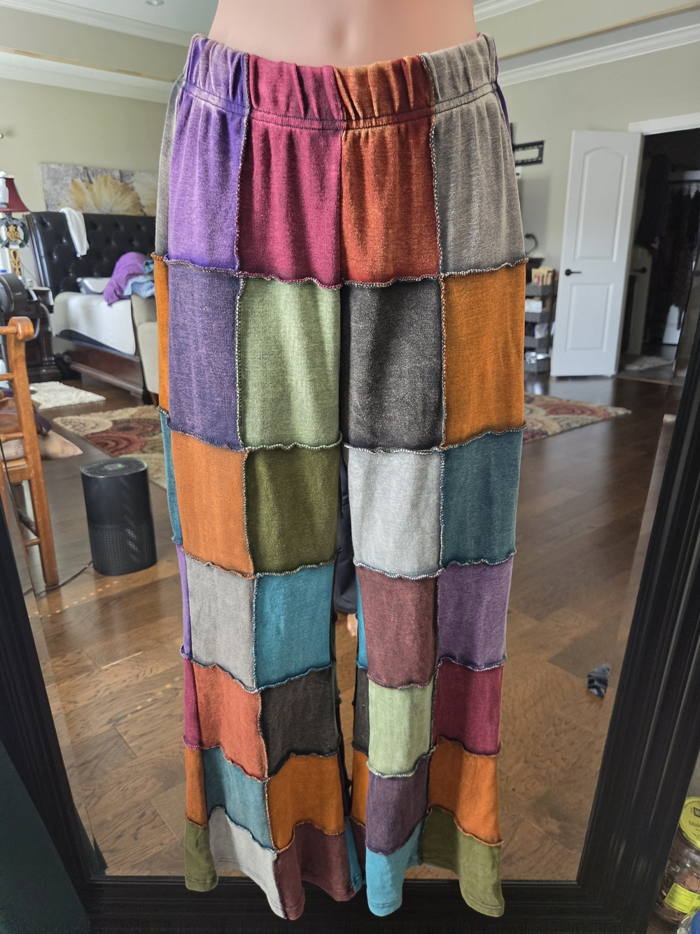 EARTHBOUND Patchwork Multicolor Wide-Leg Pants